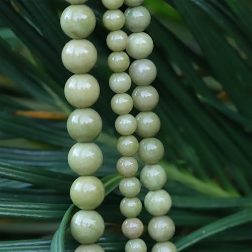 Natural Stone Beads Avocado Jade 8mm Polished Round Smooth Gemstone Beads for Jewelry Making Supplies 15 Inch(45 Beads) - color: Avocado Jade 8mm-45pcs