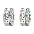 Clip Stopper Spacer Charms for Bracelets Necklaces, Compatible with Pandora,Jewery Mking DIY - style: 2PCS Pave Love Clips