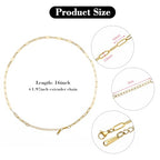 YOUBEIYEE Gold Plated Stainless Steel Necklace Chains Bulk 10pcs Paperclip Chain Necklace for Jewelry DIY Making - color: Gold, size: 16inch (3.5x10mm)