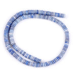 JOE FOREMAN 2x6mm Natural Blue Aventurine Jade Semi-Gemstone Heishi Disc Rondelle Spacer Beads for Jewelry Making Full 15" Strand Energy Stone Healing Power Crystal - color: Blue Aventurine Jade