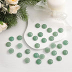 moonsix 10PCS Round Green Aventurine Cabochons Flatback CAB Gemstone Beads Crystal Flat Stone for DIY Craft Jewelry Making, 16mm - color: green, size: 16mm