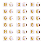 FASHEWELRY 500Pcs White Golden Letter Beads 4.5mm Square Alphabet Beads Acrylic Cube Letter G Beads for Friendship Bracelet Necklace Keychains Jewelry Making - color: Letter G
