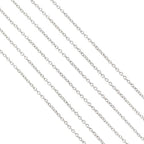 60 Feet Metal Iron Jewelry Chains 2 mm Bulk Gold and Silver Necklace Link Chains for Jewelry Making (Steel Color) - color: Steel color