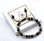 Amazing Gemstone Mood Bracelets for Kids Women Men Manifestation - Labradorite Mariyam Jasper Black Tourmaline Bracelet Set for Men Women Healing Calming Anxiety Stress Relief Gifts (Adjustable) - color: Mood Lifting