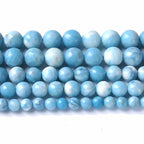 Larimar Beads 36pcs 10mm Natural Gemstone Round Loose Beads for Jewelry Making Energy Crystal Healing Power Gemstone DIY Bracelet Necklace (Blue Larimar Stone, 10mm) - color: Blue Larimar Stone, size: 10mm