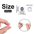 240pcs Opaque Acrylic Letter O Cube Beads White Plastic Alphabet Loose Spacer Square Beads 4-5mm for DIY Name Bracelet Necklace Jewelry Crafts Making Hole: 1.8mm - color: Letter O#White and Black