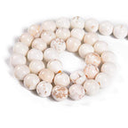 45pcs 8mm Natural Stabilized White Turquoise Gemstone Round Spacer Loose Stone Beads for Jewelry Making 15.5" 1 Strand (Stabilized White Turquoise, 8mm 45Beads) - color: Stabilized White Turquoise, size: 8mm 45Beads