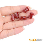 GEM-Inside 30Pcs 8x12mm Natural Red Agate Stone Plant Bamboo Knot Bone Charms Beads for Jewelry Making Power Energy Chakra Stone Beads - color: Dark Red Agate