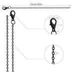 Lemonkey 24 Pack Necklace Chains Bulk,Black Plated DIY Cable Link Chains for Jewelry Making 22 Inches - color: Black, size: 22inch