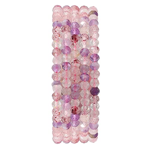 BEADIA Natural Fluorite Beads 4x2mm 120pcs Faceted Rondelle Loose Semi Gemstone Beads for Jewelry Making Design - color: Fluorite