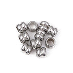 BEADIA Stainless Steel Spacer Beads 8x9mm Double Threaded Loose Charm Caps Beads for DIY Jewelry Making 10pcs with 6mm Hole - color: 8x9mm 6mm