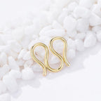 14K Gold Jewelry Clasp Necklace Extender Clasp Bracelet Extension Connector for DIY Necklace Bracelet Anklet Jewelry Making (Style 8) - size: Style 8-Yellow