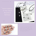 JIALEEY Wholesale Bulk Mix Tibetan Silver Tone Color Spacer Loose Beads Fit European Charm Bracelet Lot for Jewelry Making Findings DIY, 100Gram/38 Pcs