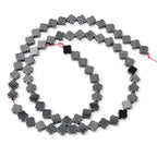 HAAMIIQII 65pcs 6mm Natural Black Hematite Loose Gemstone Beads Flat Clover Shape Spacer Stone Beads for Jewelry Making DIY Bracelets Necklaces Crafting - color: Clover Shape, size: 6mm