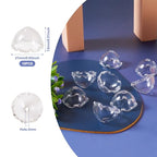 FASHEWELRY 10Pcs Glass Flower Beads Caps Clear Wind Bell Beads 21mm Glass Fishing Beads Jellyfish Beads for Wind Chimes Craft Jewelry Making - color: Clear