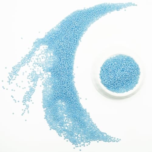12/0 Tiny Glass Seed Beads Bulk, 2mm 4400 Pcs Craft Pony Beads for Jewelry Making, Friendship Bracelet, Hair Braiding, DIY Necklace Key Chain (Lake Blue) - color: Lake Blue, size: 2mm