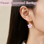 50pcs Gold Plated Enamel Cherry Blossoms Bracelet Charms - Perfect for Jewelry Making and Earring Designs