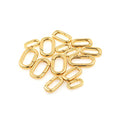 18K Gold Filled Oval Clasp Spring Claps Connector Carabiner Keychain for DIY Jewelry Finding Necklace Bracelet (Gold(9.5x19x3mm)) - color: Gold(9.5x19x3mm)