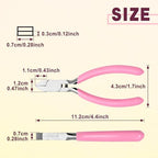 4.4" Mini Short Flat Nose Pliers for Jewelry Making Small Duck Billed Pliers Smooth Jaws Flat Plier Wire Straightener Jewelry Making Tools for Wire Bending Straightening Craft DIY Supplies - style: Short Flat Nose Pliers
