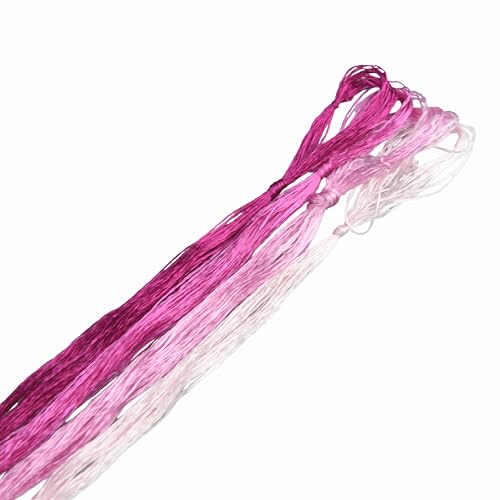 4 Skeins Mulberry Silk Floss Embroidery Thread Floss-Cross Stitch Threads China Silk Woven Jewelry Threads DIY Sewing Kits (17) - color: 17