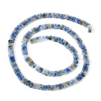 1Strand 2 Hole Natural Blue Spot Jasper Beads Natural Stone Tila Beads Gemstone Connector Beads for DIY Multi-Strand Necklace Bracelet Jewelry Making - color: Natural Blue Spot Jasper
