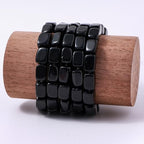 Natural Large Black Onyx Agate Cube Stone Beads 8x11mm 38cm/str Loose Semi Gemstone Stone Square Beads for Making Bracelets Necklace - color: Black Onyx