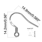 White Gold Earring Hooks, 80 PCS/40 Pairs Ear Wires Fish Hooks, 240pcs Hypoallergenic Earring Making kit with Jump Rings and Clear Silicone Earring Backs Stoppers - color: Small White Gold