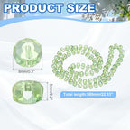 PATIKIL 75 Pcs 8mm OD 5mm Thick Crystal Glass Beads, Rondelle Crystal Beads Faceted Cut Gemstone Strand with Spacer Beads for Craft, Bracelet, Necklace, Light Green - color: Light Green