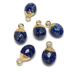 LE SKY 10 Pcs Natural Stone Pendants Mix Random Color Natural Semi Precious Stone Pendants Charms for Jewelry Making Jade Turquoise Agate Crystal Quartz Beads Bracelet Necklace Jewelry Findings