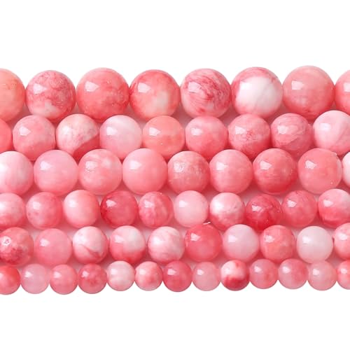 10MM 38PCS Pink Persian Jade Spacer Loose Beads for Jewelry Making DIY Bracelet Necklace - color: Pink Persian Jade, size: 10mm