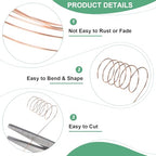 M METERXITY 0.3mm Jewelry Wire, 28 Gauge 328FT Craft Wire Copper Beading Wire for Jewelry Making/Planting/Weaving/DIY Crafting, Soft Metal Wires [100M, Copper Tone] - color: Copper Tone, size: 0.3mm 28 Gauge