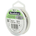 Beadalon 7 Strand Stainless Steel Bead Stringing Wire, 0.012 in / 0.30 mm, Bright, 100 ft / 31 m - color: Bright, style: .012 in / 0.30 mm , 100 ft / 31 m