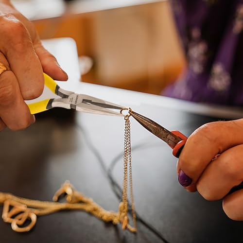 BOOSDEN 5" Needle Nose Pliers-10 Pack, Jewelry Pliers Set with Side Cutter, Mini Fine Tip Precision Pliers for Jewelry Making, Electronics, Craft, Beading - Bulk Classroom Set for Teachers & Hobbyists - size: 5''-10 pack