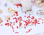Round Glass Beads Penta Angel 2200Pcs 2mm Mini Craft Loose Spacer Pony Beads for Earring Bracelets Necklace Waist Beads Jewelry Making (Red) - color: Red