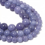 Yochus 35pcs Blue Angelite Stone Beads，10mm Healing Power Natural Stone Round Loose Beads for Jewelry Making Earring Necklace DIY Crafts - color: Blue Angelite, size: 10mm 35beads