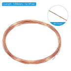 PATIKIL 32.8 Feet Solid Bare Copper Wire, 25 Gauge 99.9% Pure Copper Wire 0.5mm Soft Beading Wire Metal Plant Stem Ties for Jewelry Craft (10m) - size: 0.5mmx10m