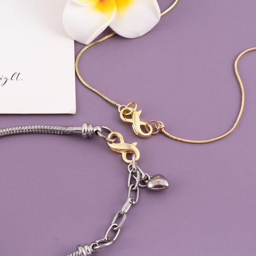 Pndeyo 925 Sterling Silver Lobster Claw Clasps, Double Opening Necklace Bracelet Extender, Jewelry Clasps and Closures for Necklace Bracelet Anklet Pendant Keychain DIY Craft Making- Gold - color: Gold-1pc-0.59"×0.31"