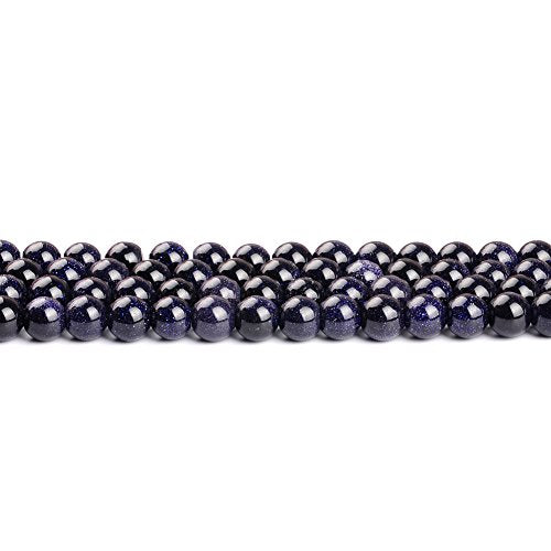 Natural Stone Beads 12mm Blue Sand Stone Round Loose Beads Crystal Energy Stone Healing Power for Jewelry Making DIY,1 Strand 15" - color: Blue Sand, size: 12MM