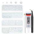 qiipii Pure White Resin Flatback Rhinestones for Crafting 2mm 3mm 4mm 5mm 6mm Solid White Flatback Jelly Stones Gems Diamonds for Face Eyes Makeup Tumblers Mugs Bottles DIY Crafts Clothes Shoes Phones - color: Pure White