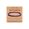 Natural Healing Gemstone Bracelet Handmade Yoga Stretch Elastic Bracelet Stress Relief Crystal Jewelry for Men and Women - color: Blue Sodalite (Wisdom), size: 4mm