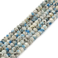 6mm Natural K2 Stone Faceted Rondelle Loose Beads Jewelry Making DIY Bead 16 Inch - color: K2 Stone