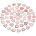 Gerrii 50 Pcs Heart Healing Stone Bulk Quartz Heart Inspirational Stones Gift for Women Love Pocket Polished Natural Energy Balancing Meditation 0.8 Inch(Rose Pink) - color: Rose Pink