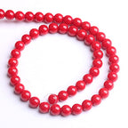 160PCS 4MM Red Glass Round Spacer Loose Beads for Jewelry Making DIY Bracelet Necklace - color: Red Glass Beads, size: 4mm (2 strands)