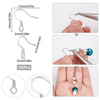 SUNNYCLUE 1 Box 100Pcs French Earring Hooks 304 Stainless Steel Earwire Ear Wires Silver Earwires Fishhook Ear Hook for Jewellery Making Women Adults DIY Dangle Earrings Crafts Supplies - color: 100pcs French Earring Hooks Stainless Steel