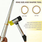 Ring Sizer Measuring Tool Ring Sizing Kit Ring Size Measurer Metal Jewelry Ring Mandrel and Mallet Finger Ring Shaper to Fix Bent Rings Fixer Reshaper Tool (10-Ring Size Shaper Tool) - color: 10-RING SIZE SHAPER TOOL