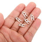 PATIKIL Letter Charm, 50pcs Alphabet Initial Pendant Charm Bulk DIY for Jewelry Making Bracelets Earrings Necklace - style: R