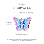 LAZA 925 Sterling Silver Charm for Bracelet Necklace Dangle Love Mom Butterfly Party Charm Beads Pendants DIY Jewelry for Women - color: Fantasy Butterfly