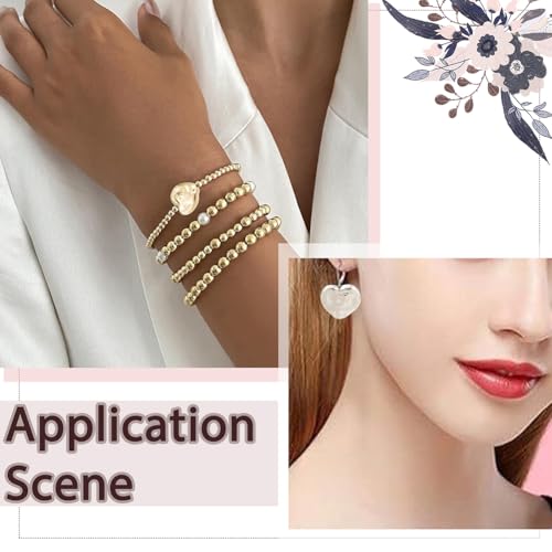 1 Box 200PCS Plastic Heart Shaped Beads with Small Holes Gold Silver Handmade Spacer Loose Platinum Hearts Shape Bead Charms Bulk for Jewelry Making Necklaces Bracelets Diy Craft Supplies - style: Heart