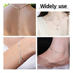ADMITRY 3 Pcs 925 Sterling Silver Necklace Extender, Durable Chain Extenders, Necklace Bracelet Anklet Jewelry Extension for Women (1 2 3 Inch) - color: Sterling Silver Necklace Extender
