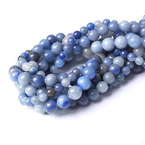8MM Blue Aventurine Round Loose Beads Natural Gem Beads Crystal Energy Stone Beads for Jewelry Making DIY Bracelet Necklace - color: Blue Aventurine, size: 8MM